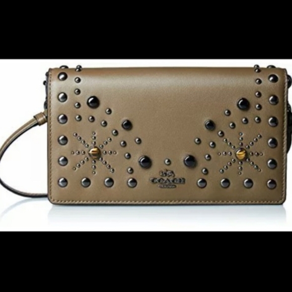 Coach Handbags - Coach Western Rivets foldover Crossbody Clutch